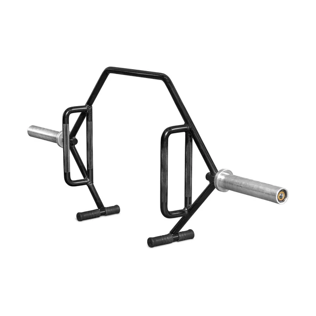 Bells of Steel Open Trap Bar / Hex Bar with black open frame and silver sleeves