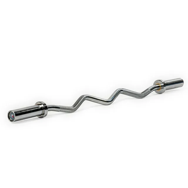 Titan Performance Series Olympic EZ Curl Barbell SKU 430408 in chrome